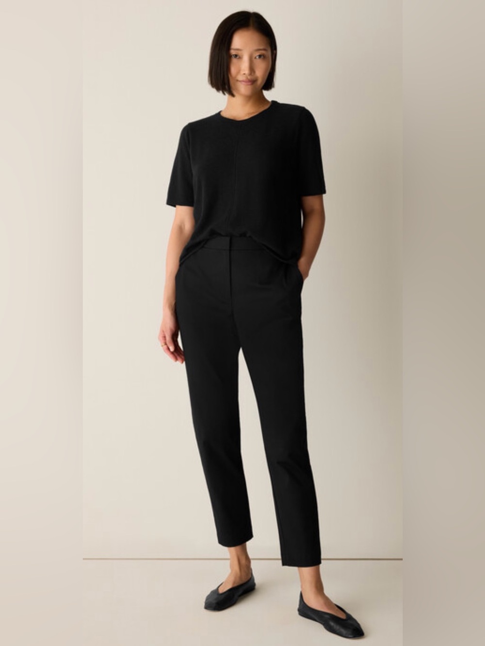 Eileen Fisher Black Women's Stretch Slim Pants
